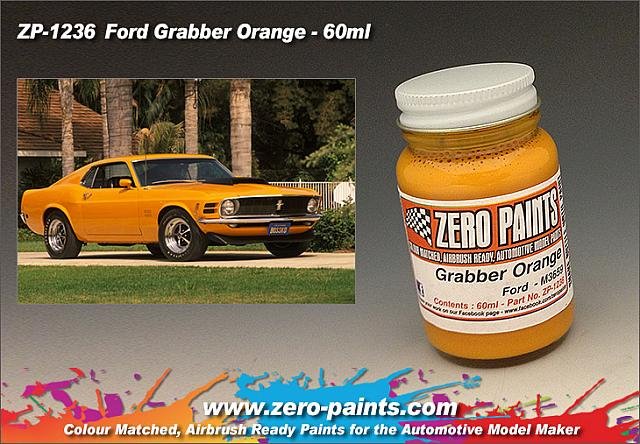 Peinture orange Ford Grabber Zero Paints ZP-1236, 60 ml