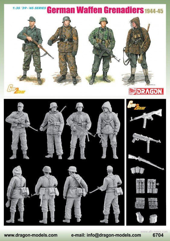 Dragon 6704 Grenadiers Waffen allemands 1944-45 (1/35)  – image 2