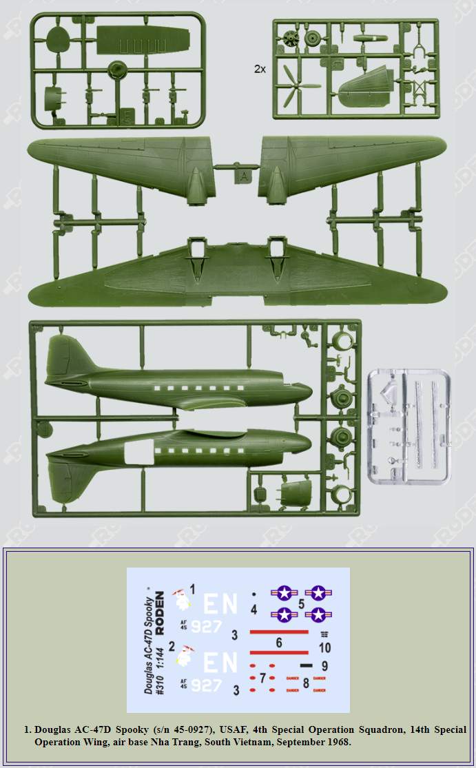 Roden 310 Douglas AC-47D Spooky 1/144 – zdjęcie 2