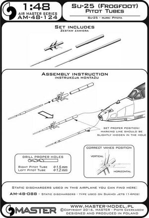 Master AM-48-124 Sukhoi Su-25 (Frogfoot) - Tubes pilotes 1/48 – immagine 4