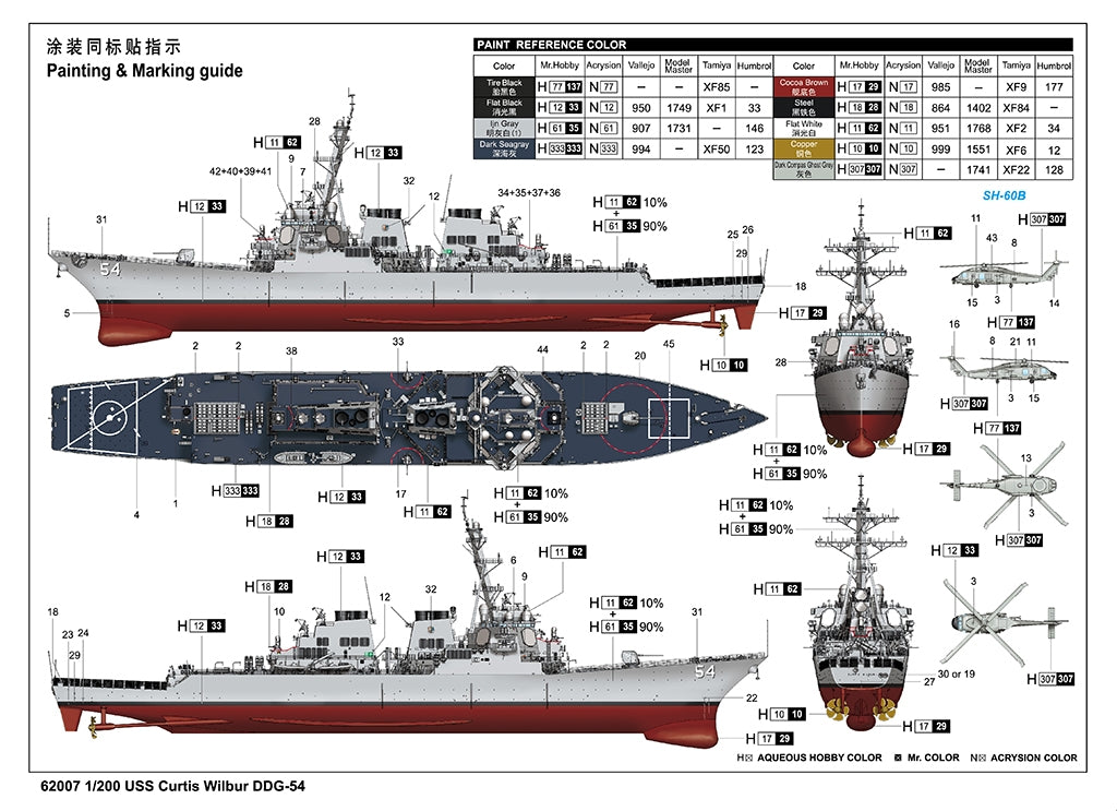 J&amp;#39;adore la maquette 62007 USS Curtis Wilbur DDG-54 au 1/200 – immagine 11