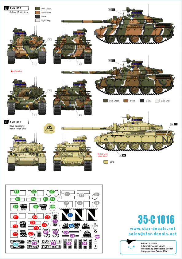 Star Decals 35-C1016 International AMX-30 B et B2 1/35 – image 2