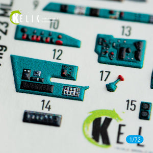 KELIK K72057 Décalcomanies 3D intérieures pour kit Clearprop 1/72 MIG-23 ML/MLA – image 4
