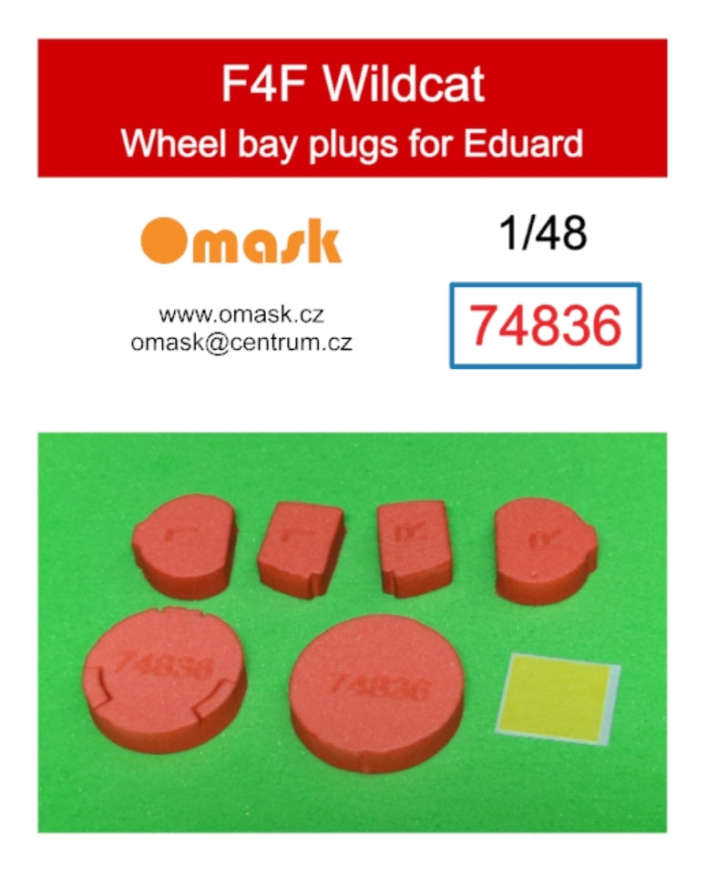 Bouchons de passage de roue Omask 74836 pour F4F Wildcat (pour Eduard) 1/48