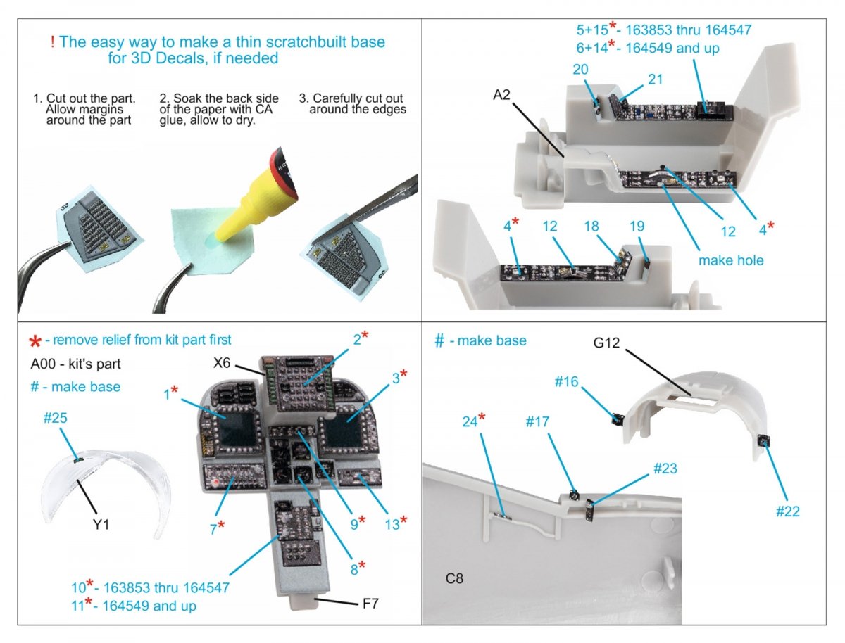 Intérieur imprimé en 3D et coloré sur papier décalcomanie Quinta Studio QDS-48309 AV-8B Late (Hasegawa) (Petite version) 1/48 – Bild 2