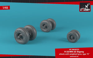 Armory Models AW48335 Roues Osprey V-22/MV-22 avec pneus lestés type « b » 1/48