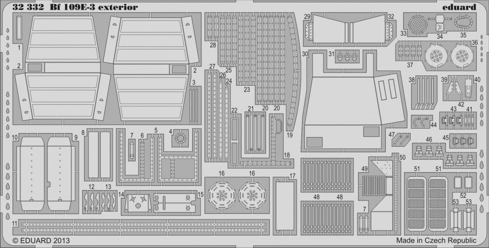 Eduard 32332 Bf 109E-3 extérieur 1/32 Dragon 