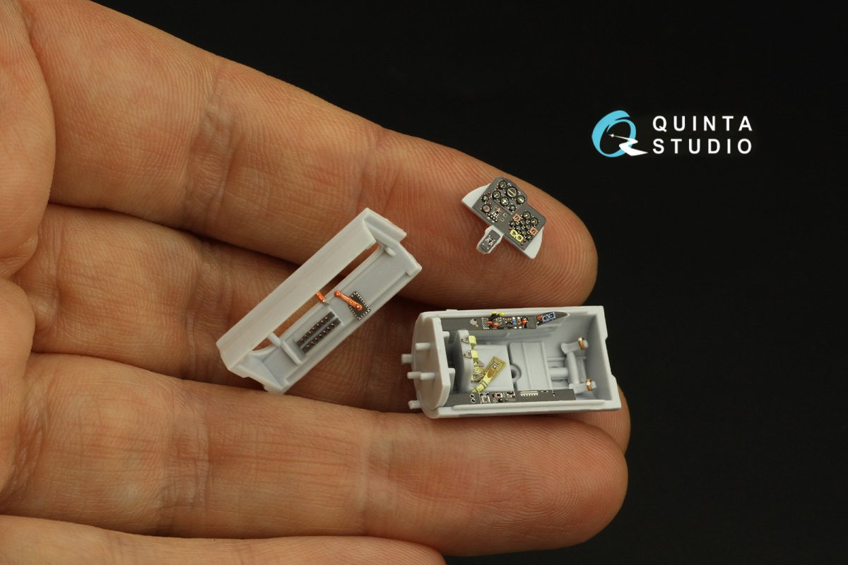 Intérieur imprimé en 3D et coloré sur papier décalcomanie Quinta Studio QD72049 Me-262A (Airfix) 1/72 – Bild 9