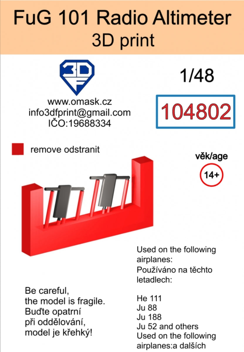 Omask 104802 FuG 101 Radio-altimètre (impression 3D) 1/48 – image 2