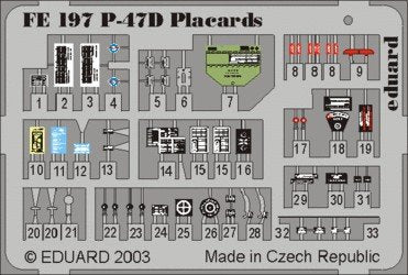 Plaques Eduard FE197 P-47D 1/48