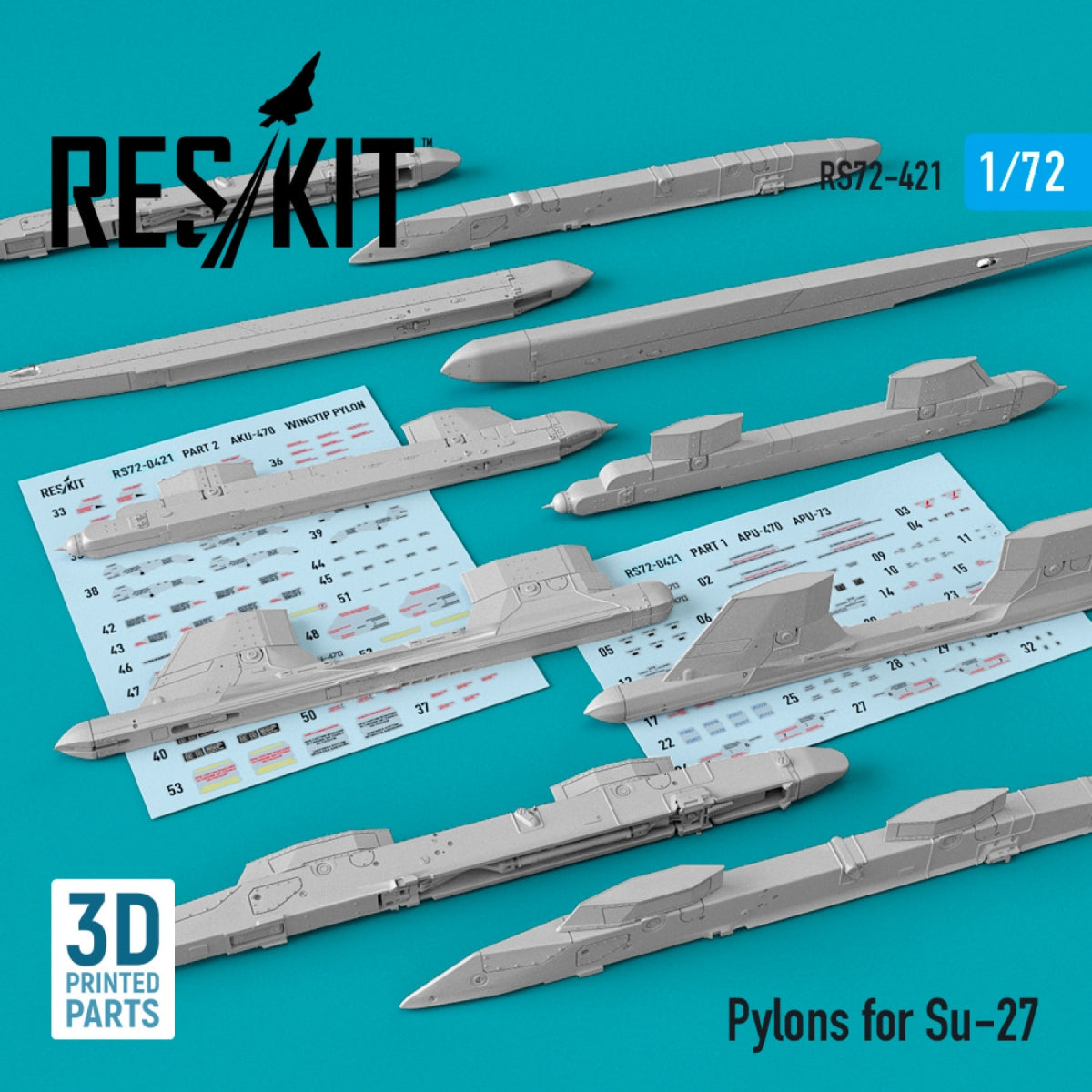 PYLÔNES RESKIT RS72-0421 POUR SU-27 1/72