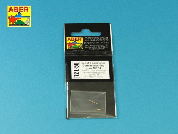 Aber 72L-50 Ensemble de 2 canons pour mitrailleuses allemandes MG34 (1/72) – image 3
