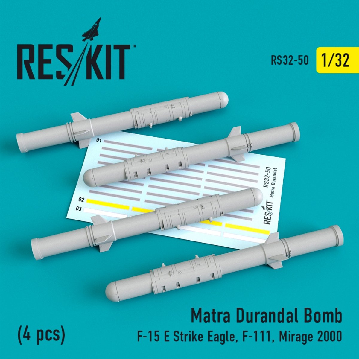 RESKIT RS32-0050 BOMMES MATRA DURANDAL (4PCS) 1/32