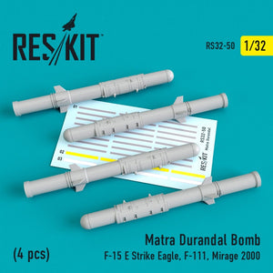 RESKIT RS32-0050 BOMMES MATRA DURANDAL (4PCS) 1/32