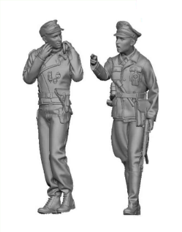 Glowel Miniatures 48011 Officier WSS et commandant de char 1/48