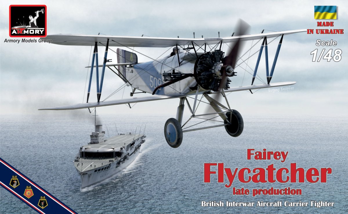 Armory Models 48002 Fairey Flycatcher, chasseur britannique de la FAA de l'entre-deux-guerres, version tardive, avec moteur Jaguar-IV, échelle 1/48
