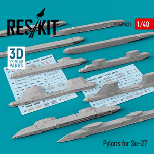 RESKIT RS48-0421 PYLÔNES POUR SU-27 1/48
