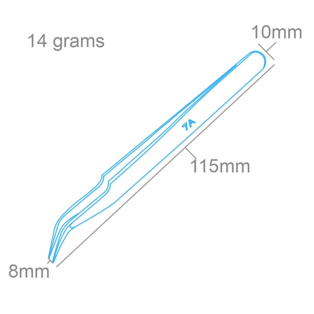 Pince à épiler extra fine et courbée en acier inoxydable Modelcraft PTW2185-7 (115 mm) – imagen 2