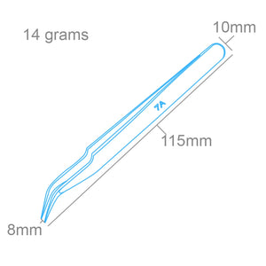 Pince à épiler extra fine et courbée en acier inoxydable Modelcraft PTW2185-7 (115 mm) – imagen 2