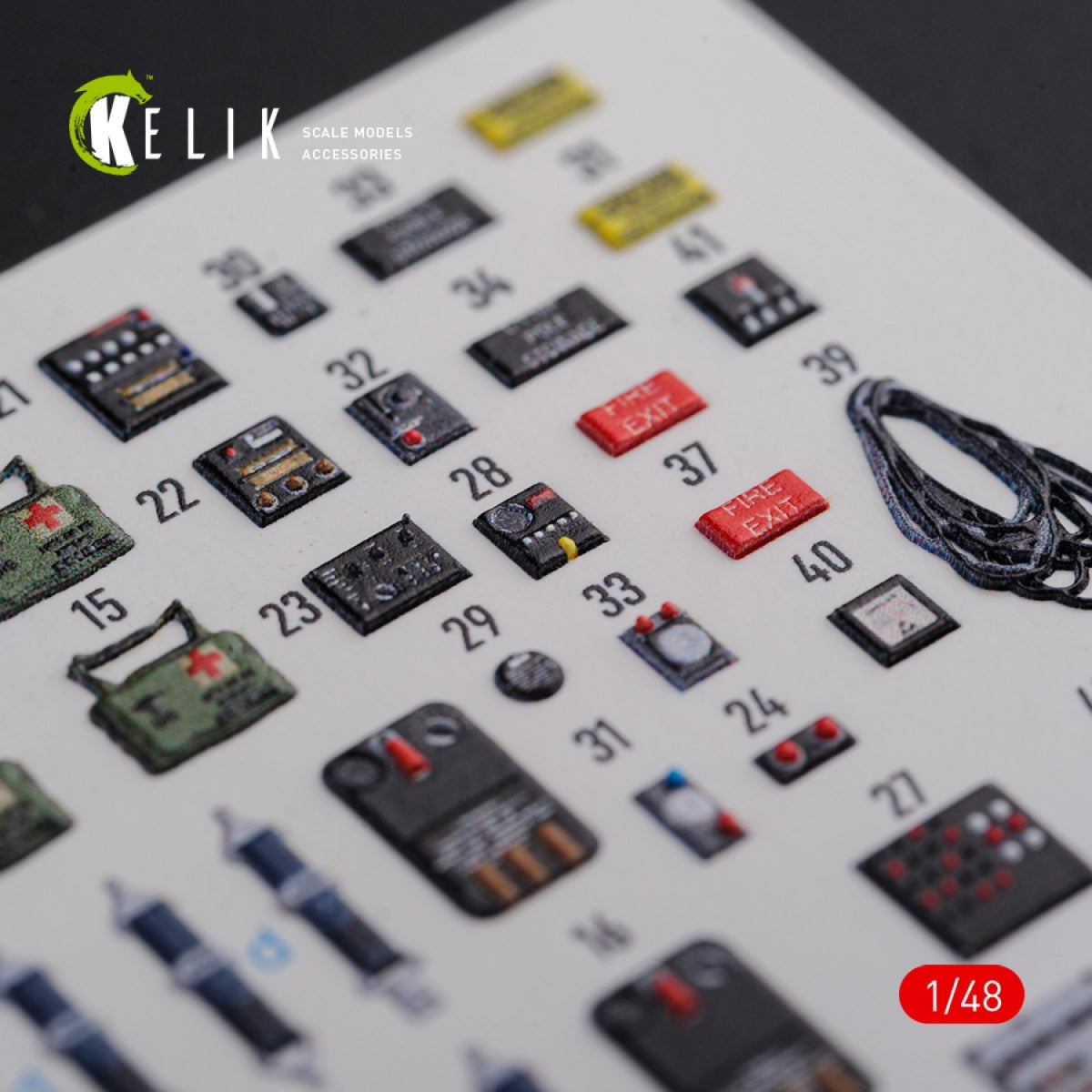 KELIK K48093 CH-47F stickers 3D intérieur pour kit Italeri 1/48 – immagine 9