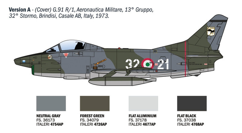 Italeri 92645 FIAT G.91 R 1/48 – immagine 6