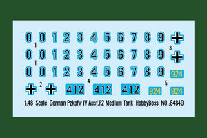 Hobby Boss 84840 Char moyen allemand Pzkpfw IV Ausf.F2 1/48 – immagine 3