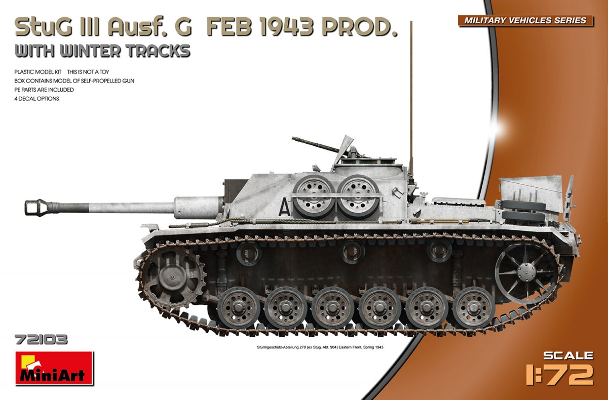 MiniArt 72103 StuG III Ausf. G FÉV 1943 PROD. AVEC PISTES D'HIVER 1/72
