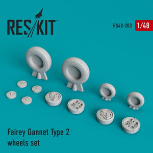 RESKIT RS48-0203 Jeu de roues Fairey Gannet Type 2 1/48