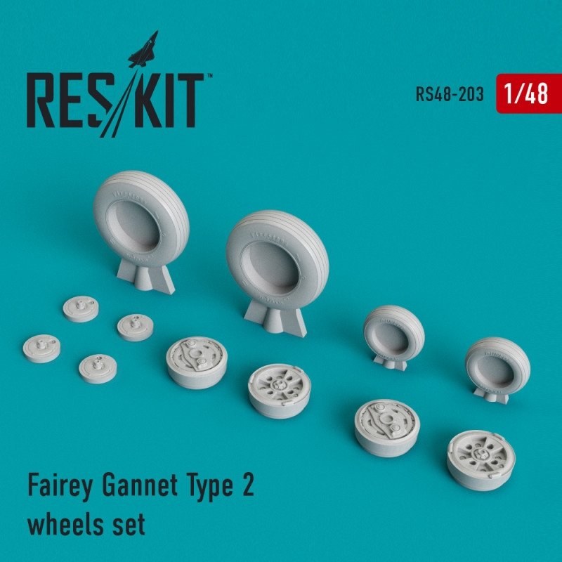 RESKIT RS48-0203 Jeu de roues Fairey Gannet Type 2 1/48