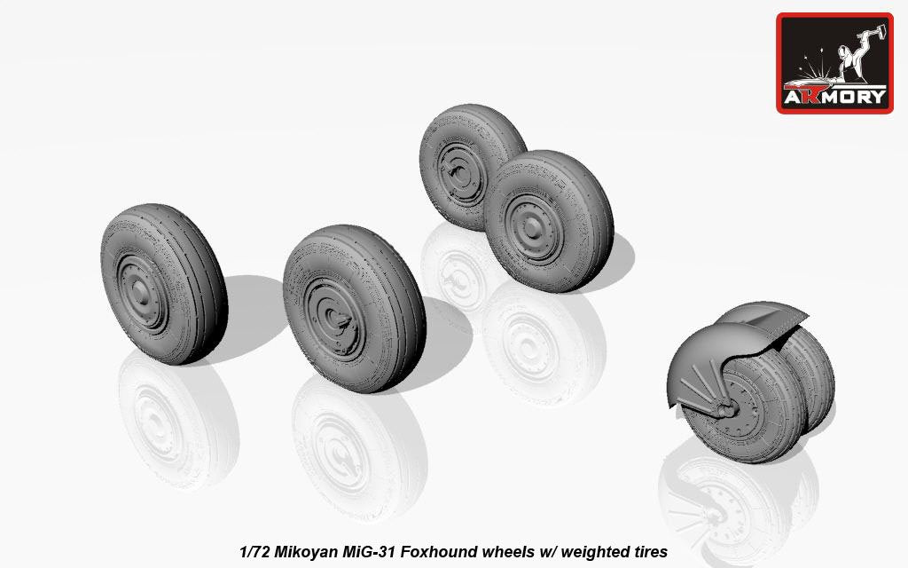 Roues du Mikoyan MiG-31 Foxhound Armory Models AW72025 au 1/72