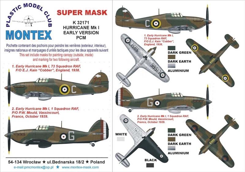 Montex K32171 HURRICANE ET PREMIERS 1/32