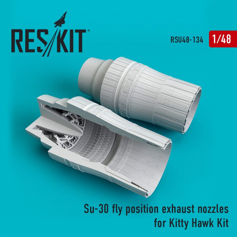RESKIT RSU48-0134 Buses d&amp;#39;échappement de position de vol Su-30 pour maquette Kitty Hawk 1/48