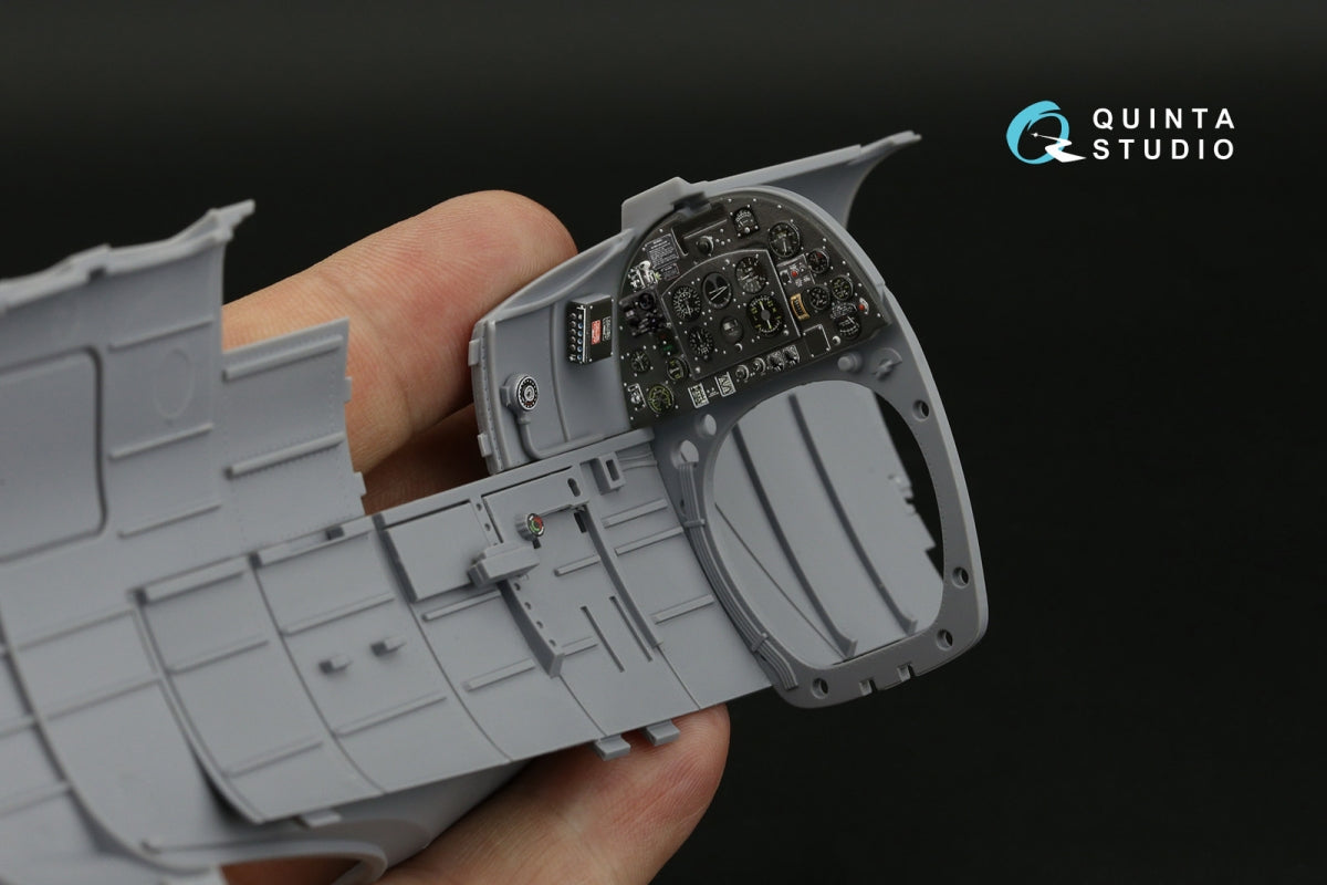 Intérieur imprimé en 3D et coloré sur papier décalcomanie pour Spitfire Mk.VIII (Airfix) - Quinta Studio QD24021 - Échelle 1/24 – image 10