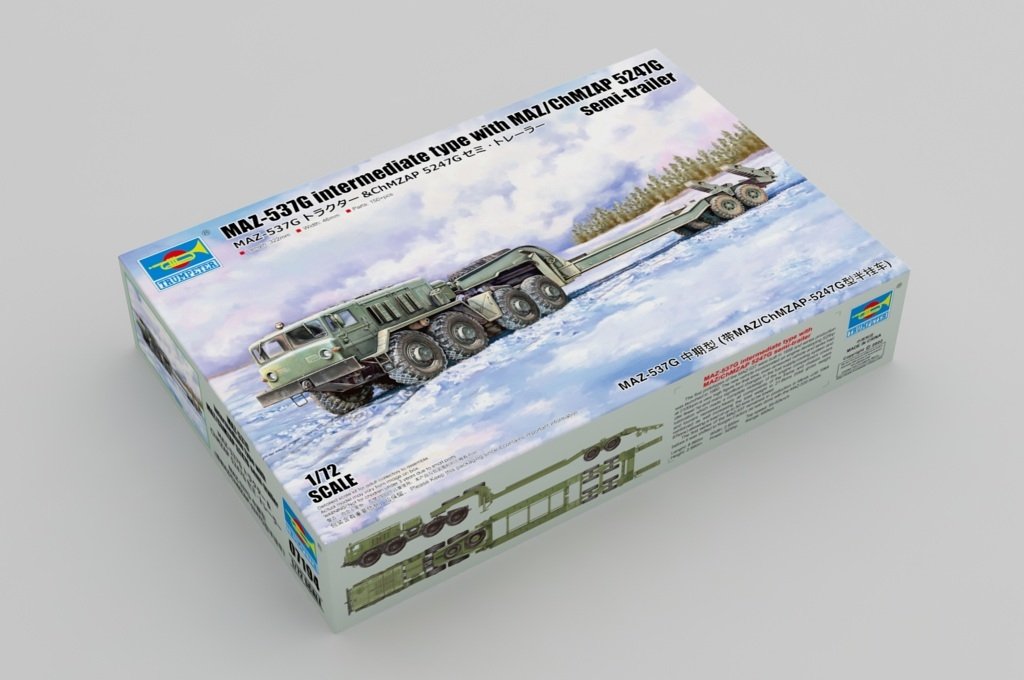 Trumpeter 07194 MAZ-537G type intermédiaire avec semi-remorque MAZ/ChMZAP 5247G 1/72 – image 2