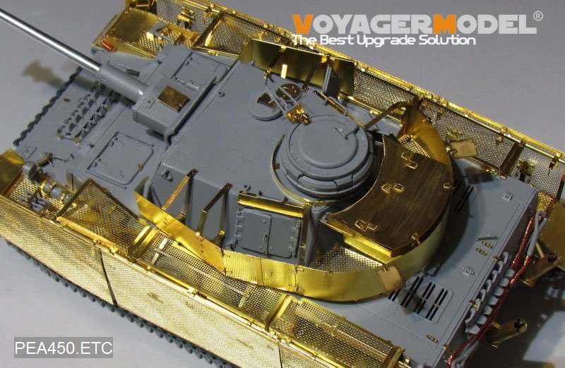 Voyager modèle PEA450 WWII allemand Pz.Kpfw.IV Ausf.J &amp;quot;Thoma Shields&amp;quot; treillis métallique schürzen (dernière production) (POUR Boder 35008) 1/35 – imagen 10