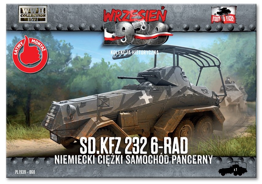 First to Fight PL068 SD.KFZ 232 6-RAD Voiture blindée lourde allemande 1/72 – image 2