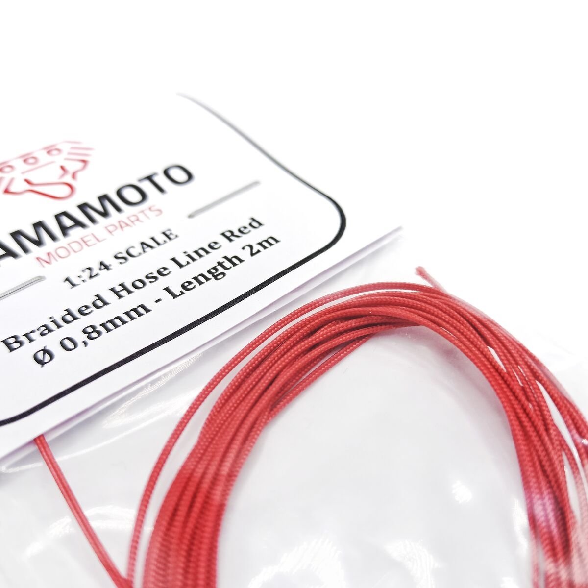 Tuyau tressé rouge Yamamoto YMPTUN92 0,8 mm 2 m 1/24