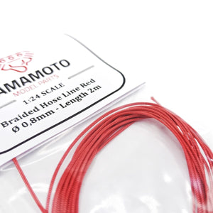 Tuyau tressé rouge Yamamoto YMPTUN92 0,8 mm 2 m 1/24