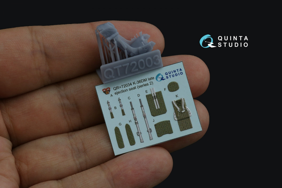 Quinta Studio QR+72034 Siège éjectable K-36DM Série 2 (version tardive) (pour avions MiG-29, MiG-31, Su-27, Su-33, Su-34 depuis 2008) (Toutes les maquettes) 1/72 – Bild 2