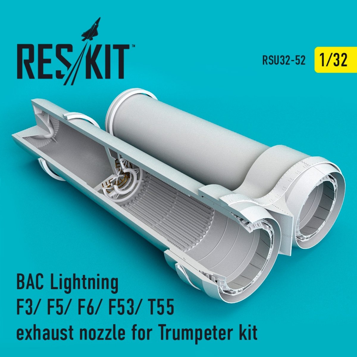 TUYAUX D'ÉCHAPPEMENT RESKIT RSU32-0052 BAC LIGHTNING F3/ F5/ F6/ F53/ T55 POUR KIT TRUMPETER 1/32