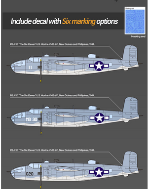 Maquette Academy 12334 USMC PBJ-1D B-25 Mitchell 1/48 – Bild 5
