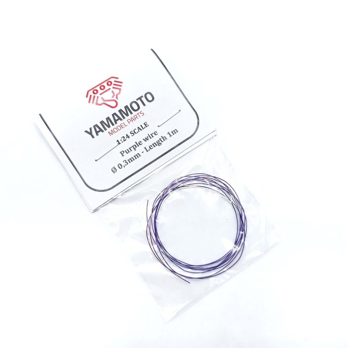Pièces de modélisme Yamamoto YMPTUN83 Fil violet 0,3 mm Longueur 1 m 1/24