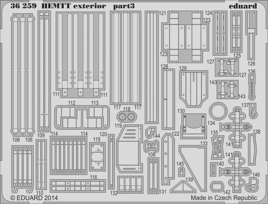 Eduard 36259 HEMTT extérieur ITALERI 1/35  – immagine 2