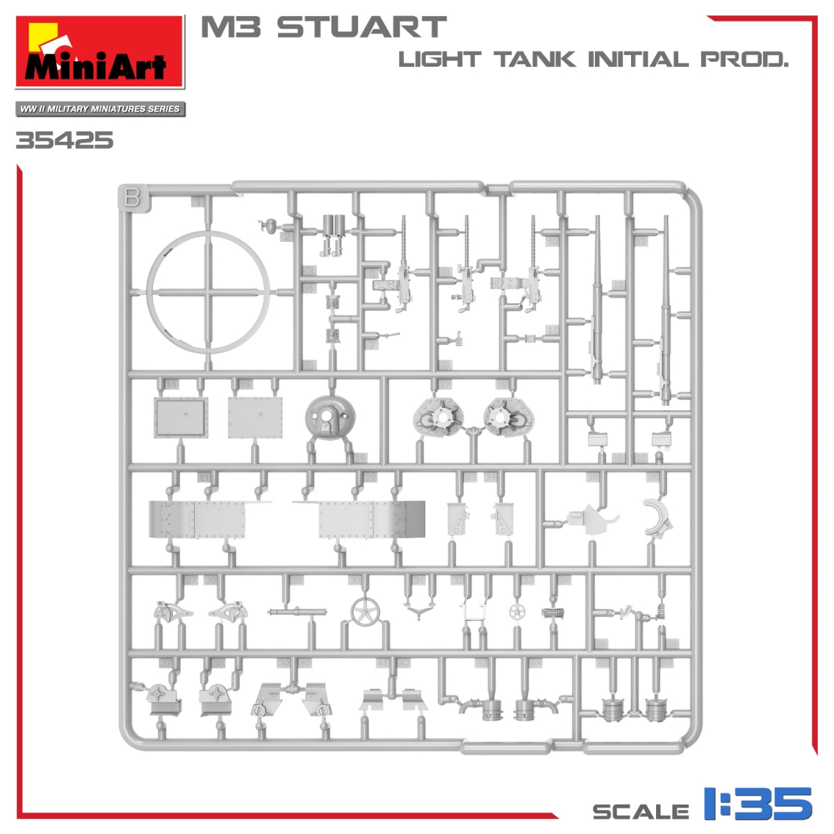 MiniArt 35425 M3 STUART CHAR LÉGER, PRODUCTION INITIALE 1/35 – imagen 10