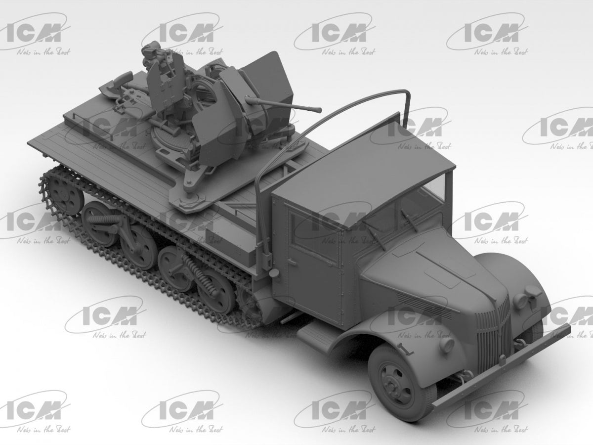 ICM 35455 Sd.Kfz.3b avec Flak 38 Truppenluftschutzwagen 1/35 – immagine 18