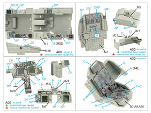 Quinta Studio QD35104 AH-64DI Saraf 3D-Printed &amp;amp; coloured Interior on decal paper (Takom) 1/35 – zdjęcie 2
