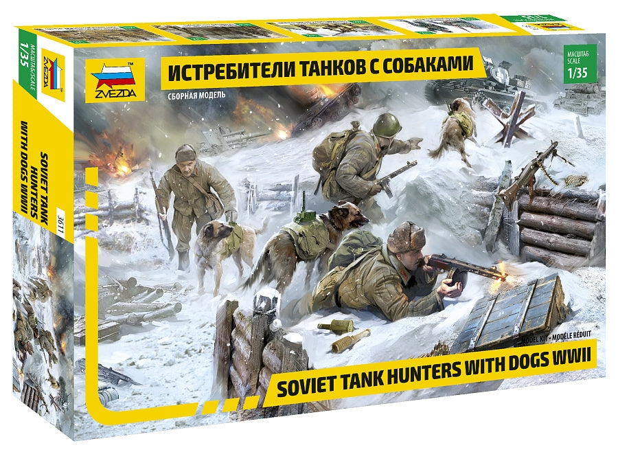 Zvezda 3611 Soviet Tank Hunters with Dogs WWII 1/35