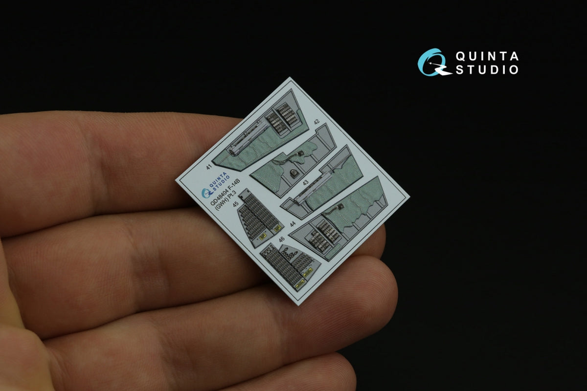 Intérieur imprimé en 3D et coloré pour le F-14B de Quinta Studio QD48404 (GWH) à l&amp;#39;échelle 1/48 – image 5