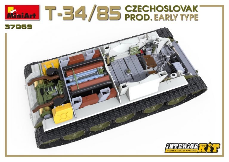 Miniart 37069 T-34/85 Production tchécoslovaque Type précoce 1/35 – immagine 17