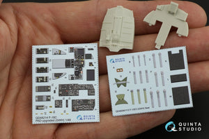 Quinta Studio QD48214 F-15C PAD - Intérieur imprimé en 3D et coloré, amélioré et décoré sur papier décalcomanie avec pièces en résine (GWH) 1/48 – image 14